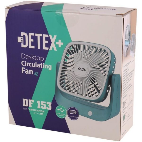 پنکه رومیزی شارژی دیتکس مدل  Detex+ DF153 - تصویر 2